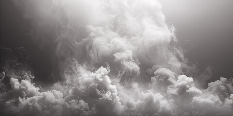 Poster - White smoke on a gray background