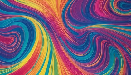 Wall Mural - vibrant abstract wave design with sparkling flowing background