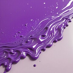 Wall Mural - purple wave frame: a vibrant and colourful illustration with copy space, perfect for a sweet and lov