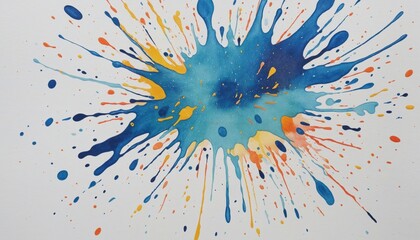Wall Mural - reddening hues on a white canvas: exploring the ethereal beauty of watercolor stains