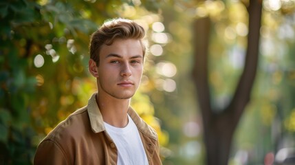 Poster - The young man outdoors