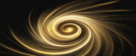 Wall Mural - golden particle swirl magic: a glistering dust effect on transparent background