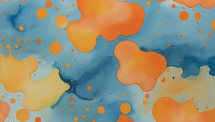 Wall Mural - colorful watercolor stain abstract artistic background