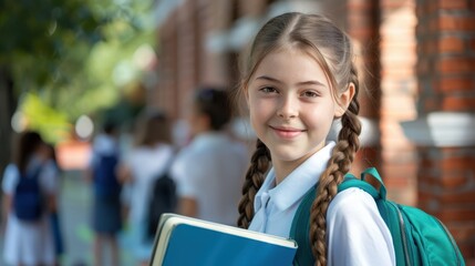 Poster - The schoolgirl with braids