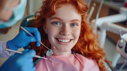 Wall Mural - The smiling dental patient