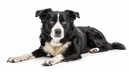 Wall Mural - The black and white dog