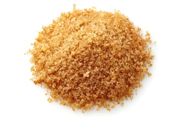 Wall Mural - A pile of brown sugar sits on a clean white surface, perfect for baking or decorating