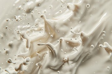 Sticker - A detailed shot of a white liquid substance