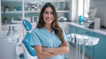 Wall Mural - The dentist in modern clinic