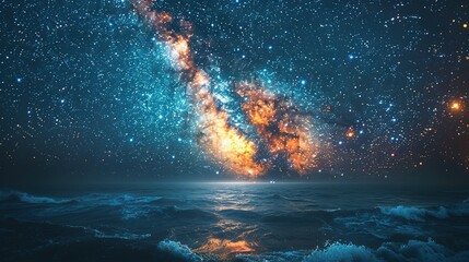 Wall Mural - Galactic Whispers: Midnight Chronicles