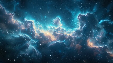 Wall Mural - Nebula Melodies: Symphony of Starlight