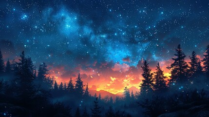 Wall Mural - Cosmic Serenade: Discovering the Universe