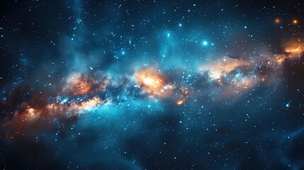 Wall Mural - Nightfall Odyssey: Illuminating Cosmic Wonders