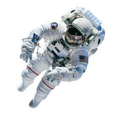 Wall Mural - astronaut on spacewalk isolated transparent background