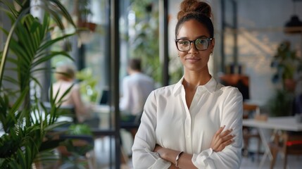 Canvas Print - The confident businesswoman