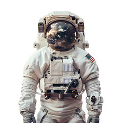 Wall Mural - astronaut suit with planet earth isolated transparent background