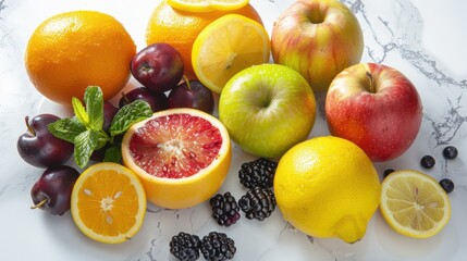 Wall Mural - The colorful fresh fruits