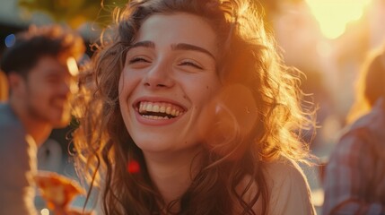 Wall Mural - The Woman's Radiant Smile