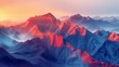 © DARIKA - Rainbow mountains create a striking and colorful landscape with vibrant hues blending across rugged peaks perfect for dramatic and eye-catching backgrounds Background Illustration, Bright color
