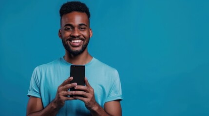 Canvas Print - The man with a smartphone