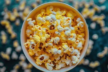 Sticker - a bowl of popcorn