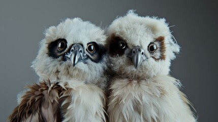 Two Young White-Bellied Sea Eagles Look at the Camera