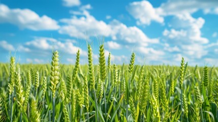 Sticker - Lush Green Wheat Field