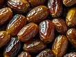 © Rafli - dates close up. date palm background. Date palm on a traditional craftsman market.Horizontal image.