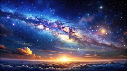 Wall Mural - skyscape scene with spackle star and galaxy , sky, stars, universe, night, space, astronomy, constel