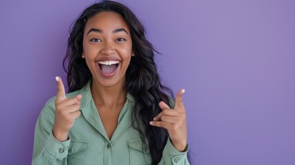 Canvas Print - The happy smiling woman