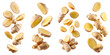 © PNG transparent - Ginger slices flying isolated on transparent background PNG file