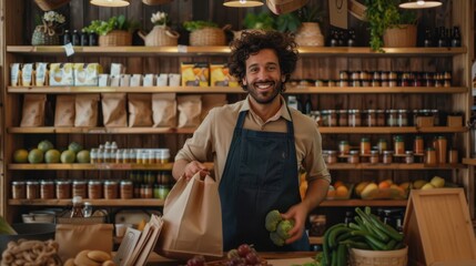 Sticker - The Smiling Grocery Store Clerk