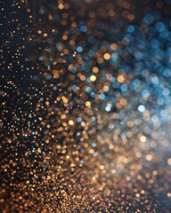 Wall Mural - abstract glittering lights with a gradient from blue to brown