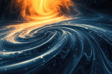 Fototapete - a spiral shaped object in the middle of a galaxy, magnetic field background with swirling lines of force
