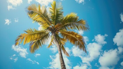 Palm tree against the sky