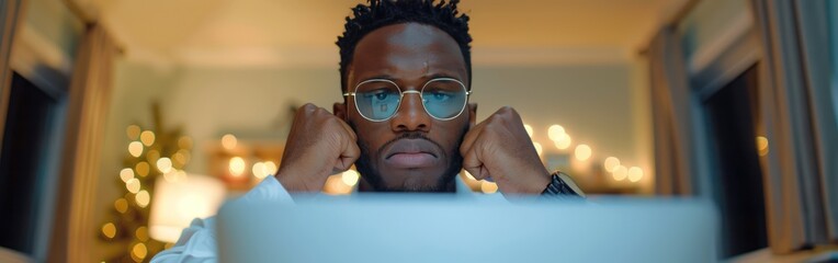 Wall Mural - Triumphant African American Executive Celebrating Success with Cash on Desk in Office