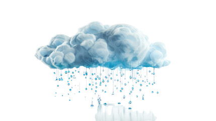 Wall Mural - Cloud with rain on a transparent background