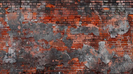 Sticker - Distressed Red Brick Wall Texture for Web Banner