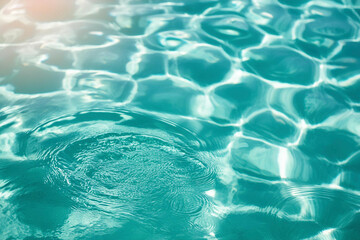 Closeup blurred blue sea background, top view surface blue water. abstract summer background.