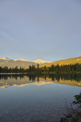 Wall Mural - A Colorful Autumn Evening at Lac Beauvert