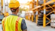 © AlgoCreative - Manager coordinating carriage from stockpile storage, company, stockpile, streamlined logistics