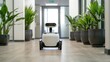 © AlgoCreative - Delivery robots navigating through office corridors, commerce, network, internal delivery