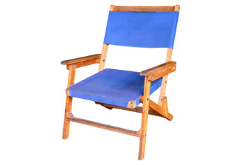 Wall Mural - Folding blue canvas wood chair