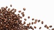 © Click Download - Realistic coffee beans, white background nature vibrant element Generative AI
