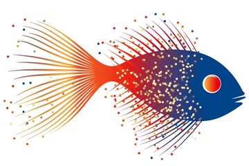 Canvas Print - illustration of a fish made by midjourney