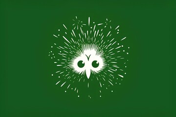 Sticker - dandelion on green background made by midjourney