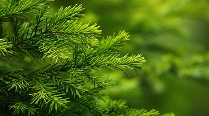 Wall Mural - Close-up of Pine Tree Branches in a Forest