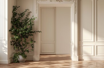 Poster - Elegant Interior with Sunlight and Plant