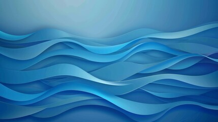 Poster - A blue background with subtle, wave-like patterns in different shades, evoking a sense of the sea