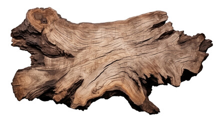 Wall Mural - cut of an old big tree isolated on transparent background